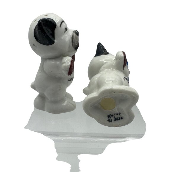 Vintage Bonzo Dog Themed Ceramic Salt & Pepper Shakers Long Beach Souvenirs - Picture 5 of 5